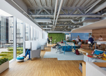 Image of a workplace that provides a variety of work areas.