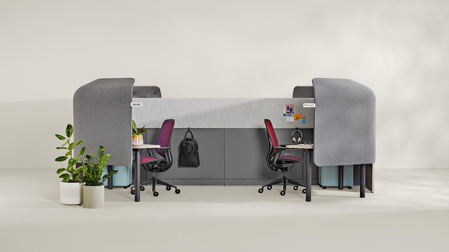 Steelcase Flex Personal Spaces with karman chairs and adjustable desks